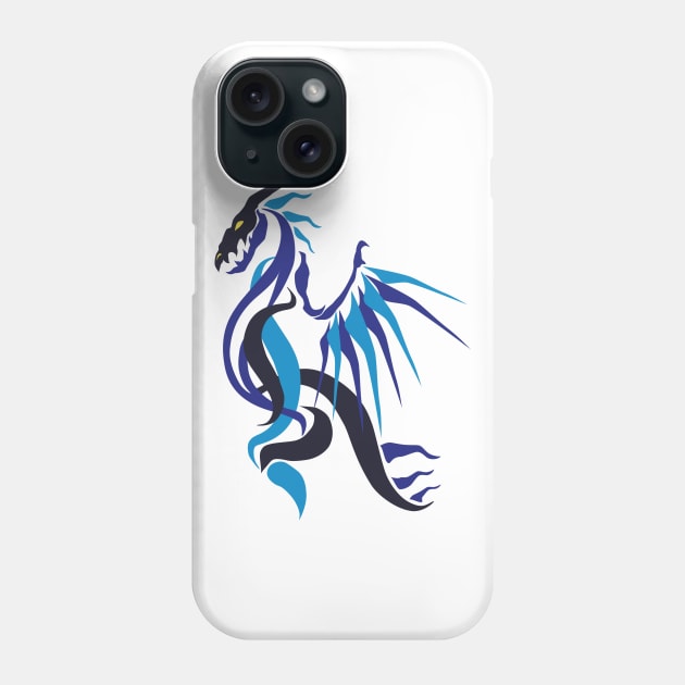 Blue Dragon Flame Phone Case by SakuraDragon