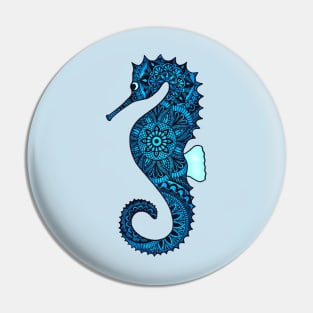 Seahorse (blue) Pin