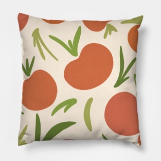 Fresh Fruits Earthy Boho Pattern Pillow