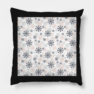 Cute Snowflakes Pattern - Muted Pink Pillow