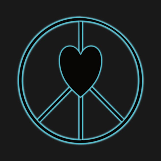 Peace and love - Neon Version by thefriendlyone