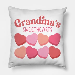 Grandmas Sweethearts Valentines Day Pillow