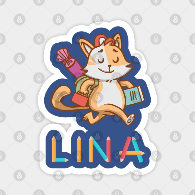 Enrollment Cat Lina Magnet by DePit DeSign