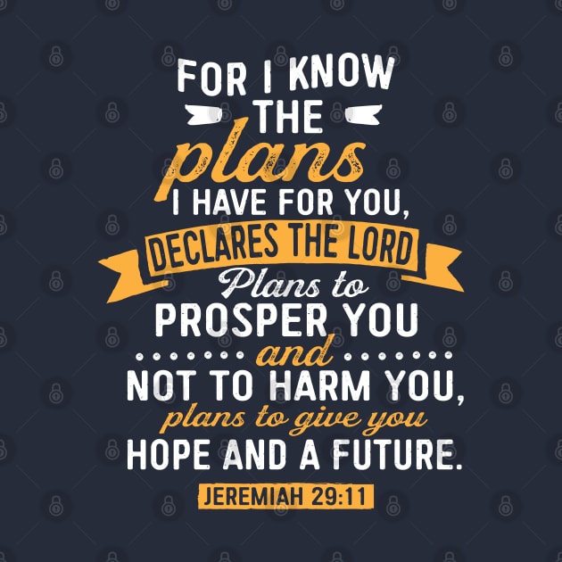 Jeremiah 29:11 Bible Verse Christian by Dailygrind