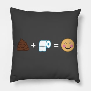 Poop Emoji Toilet Tissue Smiley Face Pillow