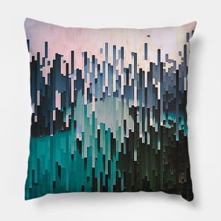 Morning Sun Glitch #3 - Contemporary Exclusive Modern Design Pillow