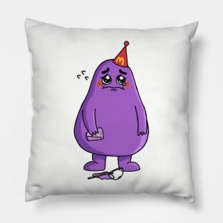 unhappy meal grimace Pillow