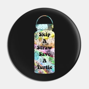 Skip a Straw Save The Turtles VSCO Girl Water Flask Sticker Shirt Gifts Rainbow Pastel Pin