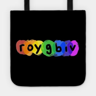 ROYGBIV Rainbow Paint T Shirt For Artist Art Student Teacher Tote