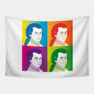 Wolfgang Amadeus Mozart in cartoon style Tapestry