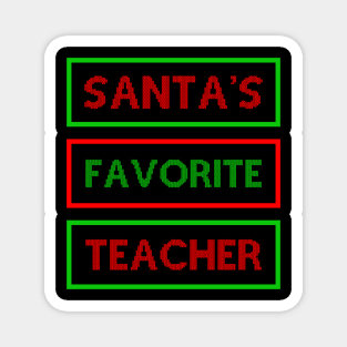 Santa's Favorite Teacher Magnet