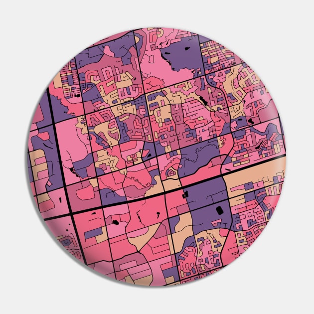 Markham Map Pattern in Purple & Pink Pin by PatternMaps