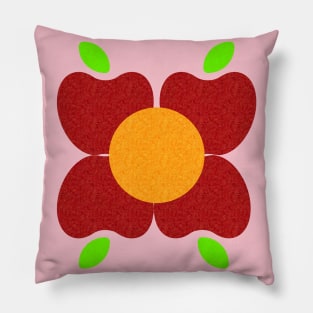 Apples to Oranges Flower Pattern Pillow
