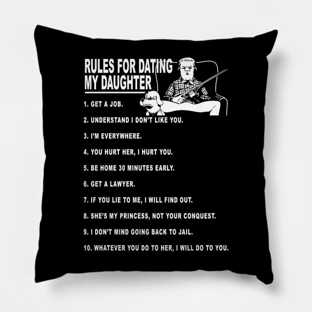 Rules Dating my Daughter Pillow by kaitokid