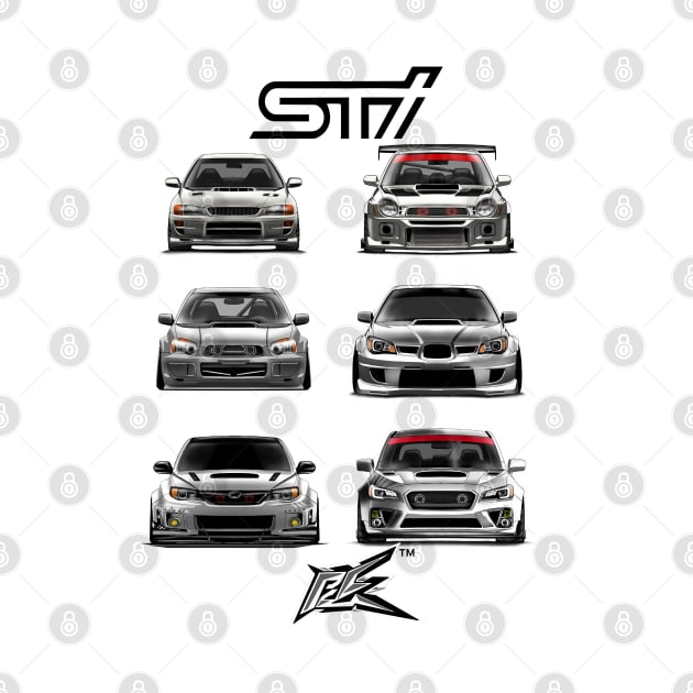 evolution of the impreza wrx sti by naquash