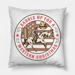 Saddle Up for a Western Christmas! Pillow