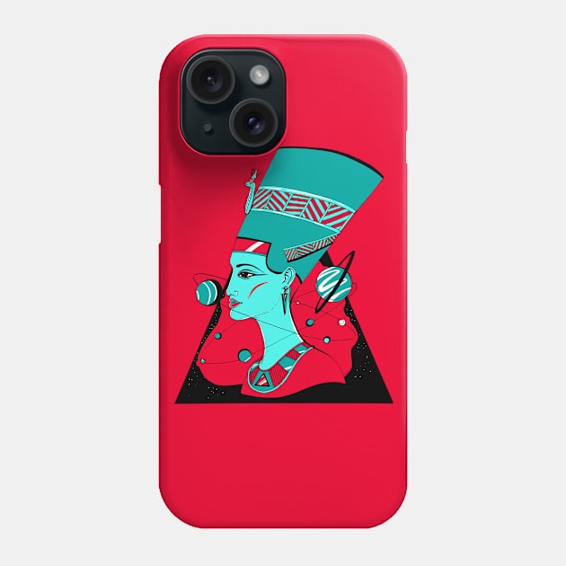 Turqred Nefertiti and The Stars Phone Case by kenallouis
