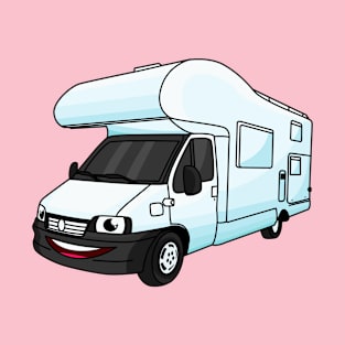 Happy campervan cartoon illustration T-Shirt