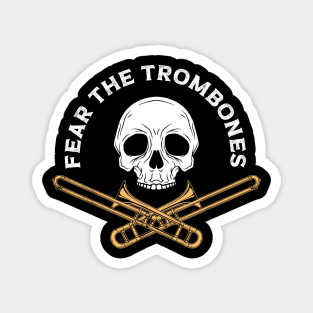 fear the trombones head skeleton Magnet