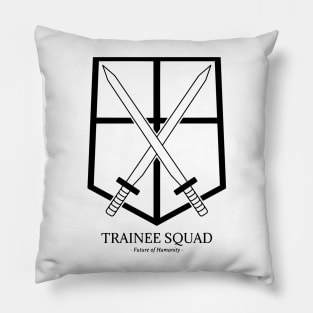 attack on titan logo trainee squad Pillow