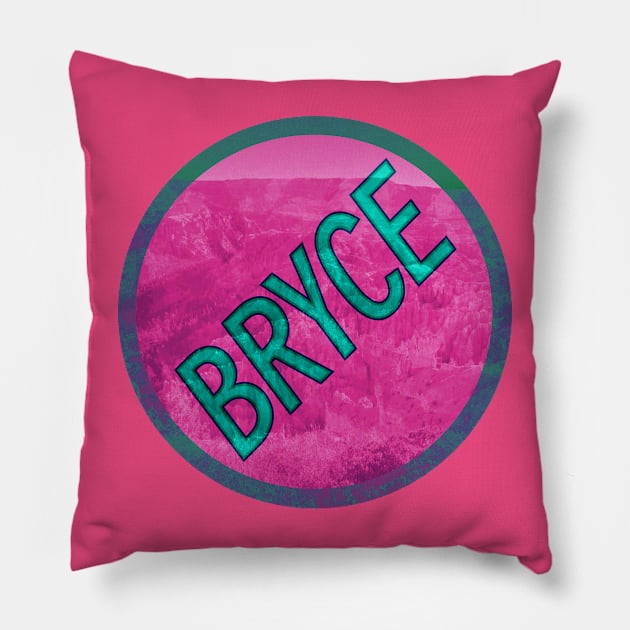 Bryce Canyon National Park Expanse Logo Pillow by SABREart