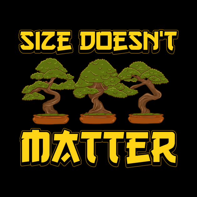 Funny Size Doesn't Matter Small Bonsai Tree Plant by theperfectpresents