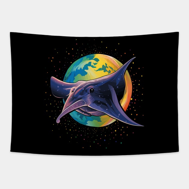 Stingray Earth Day Tapestry by JH Mart