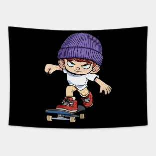 Skateboarder Cruising Skater Skate Gift Tapestry