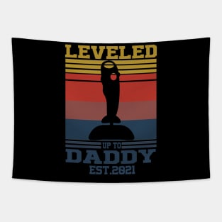 leveled up to daddy est 2021 Tapestry