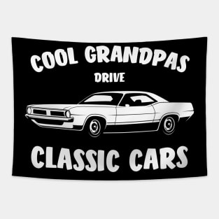 Cool Grandpas Drive Classic Cars Tapestry