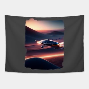 Ufo sighting from a military fighter plane Tapestry