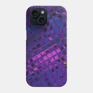 Purple lilac blue geometric decorative pattern Phone Case