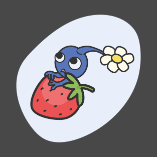 Blue Pikmin on a strawberry T-Shirt