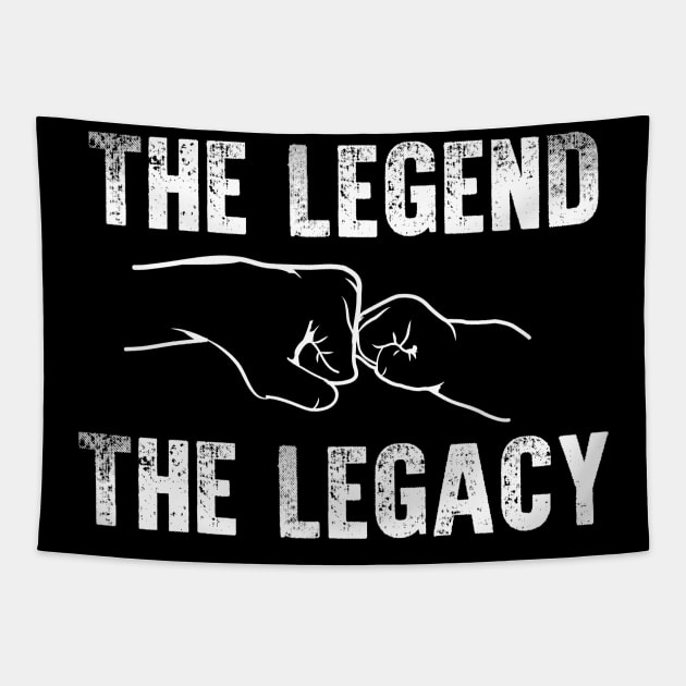 the legend and the legacy dad and son Tapestry by theramashley