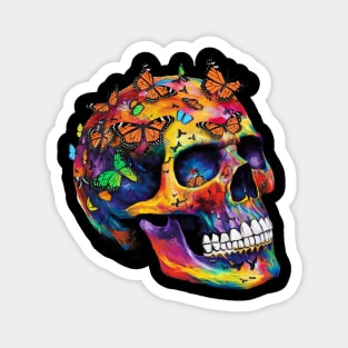 Floral Skull: Beauty and Darkness in Harmony Magnet