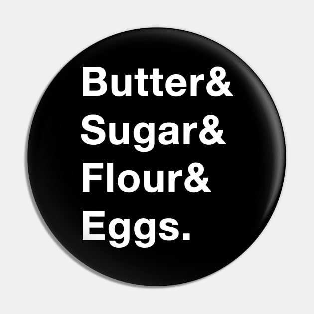 Butter sugar eggs flour Pin by The Bake School