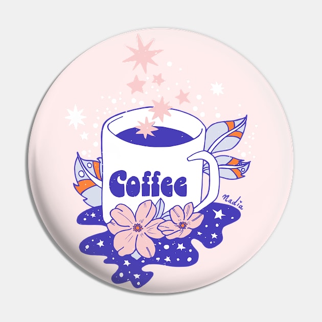 Coffee Drinker Pin by Nadia D