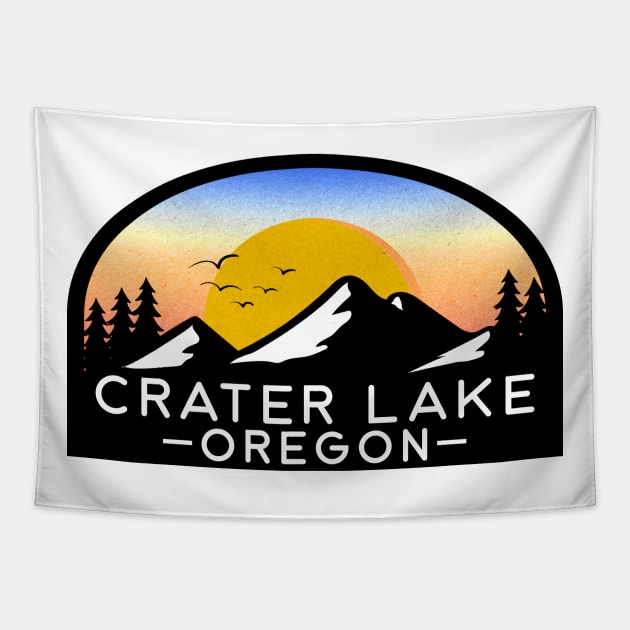 Crater Lake National Park Oregon Hiking Tapestry by heybert00