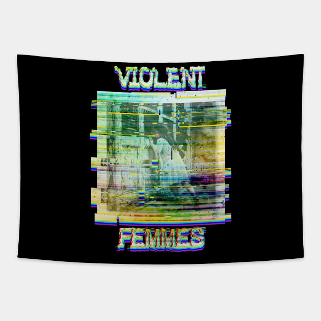 Violent Femmes Glitch Tapestry by Luba