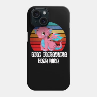 Cute Dino Save Live Phone Case