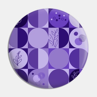 repeating geometry pattern, squares and circles, ornaments, violet color tones Pin