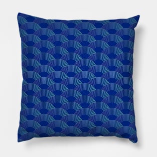 Japanese Wave Seigaiha Pattern Pillow