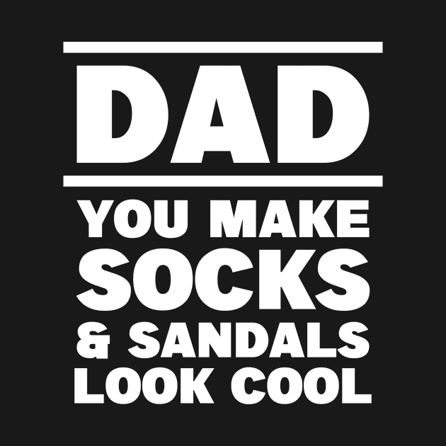 Father Socks Sandals Funny Paternity Dad by Print-Dinner