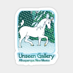 Winter Unicorn Magnet