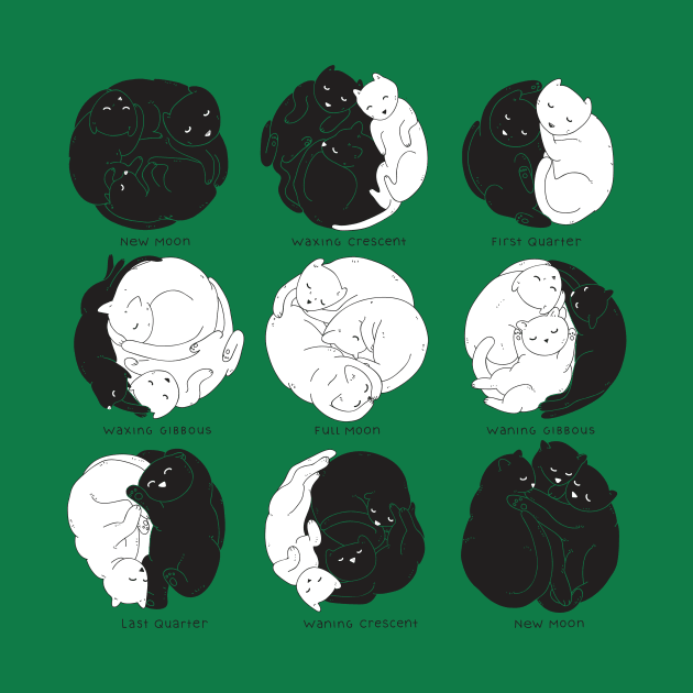 Feline Lunar Cycle by kellabell9