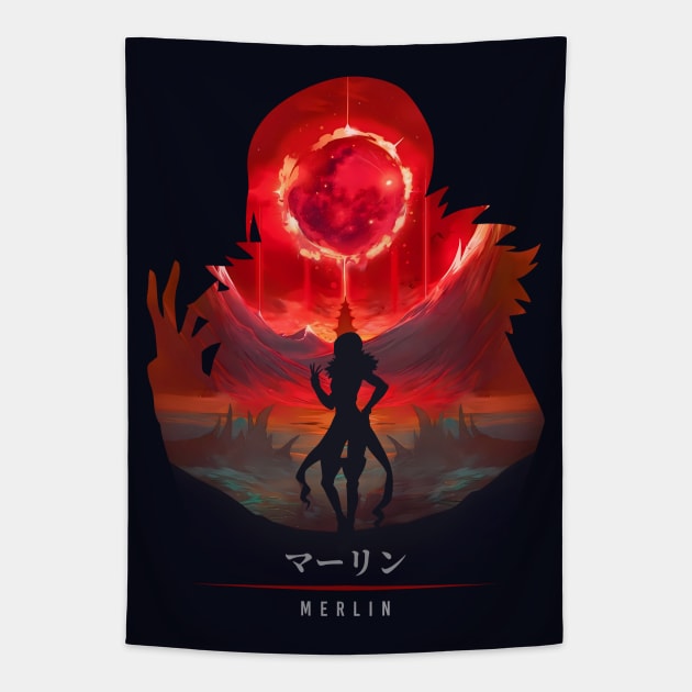 Merlin - Bloody Illusion Tapestry by The Artz