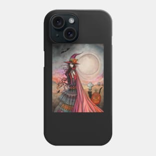 The Fanciful Witch Halloween Fantasy Art by Molly Harrison Phone Case