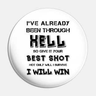 Not only Will I survive, I Will Win Popular Quote Memes Pin