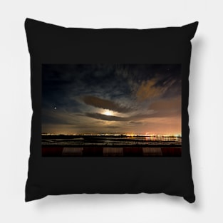 Moon and lights of Dublin Pillow