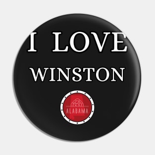 I LOVE WINSTON | Alabam county United state of america Pin